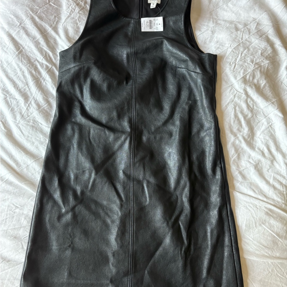 J. Crew Black Leather Dress